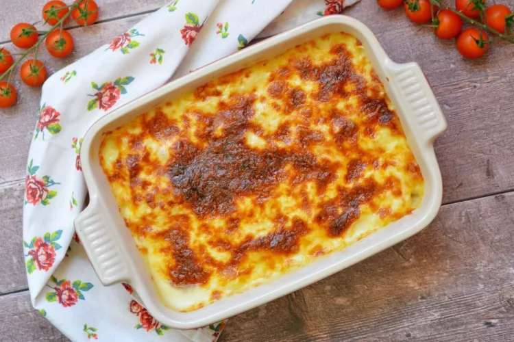 Bacalhau gratinado com maionese