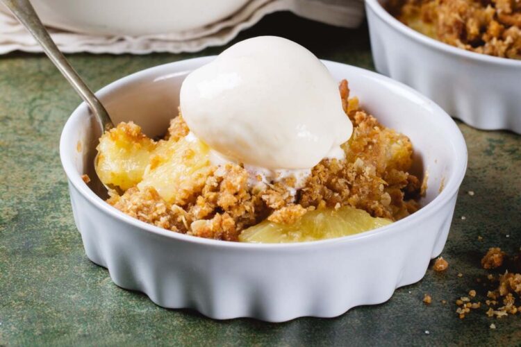 crumble de ananás