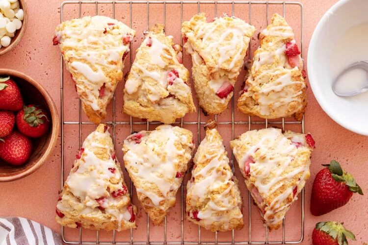 scones de morango