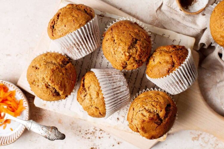 Muffins de cenoura e laranja