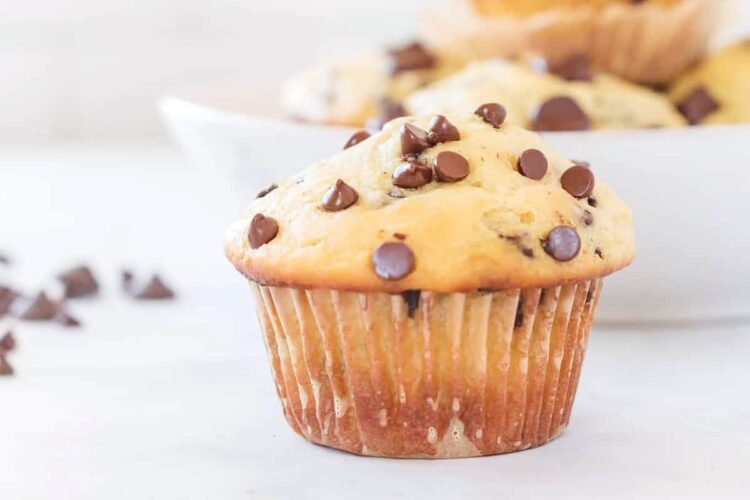 Muffins de iogurte e chocolate