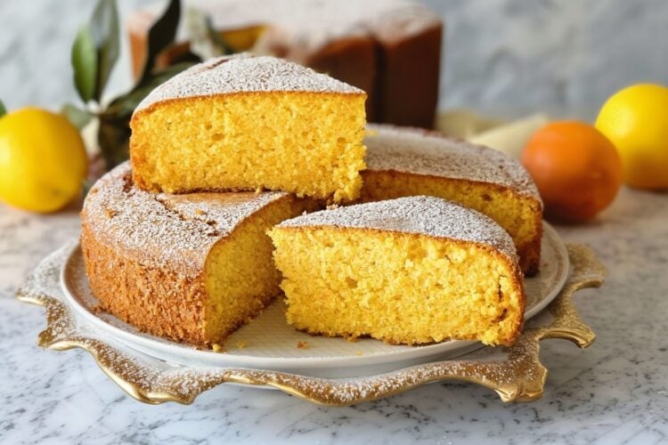 Bolo de cenoura e laranja